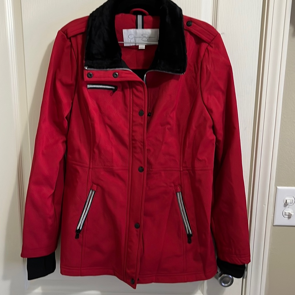 Jessica Simpson red winter coat sz L